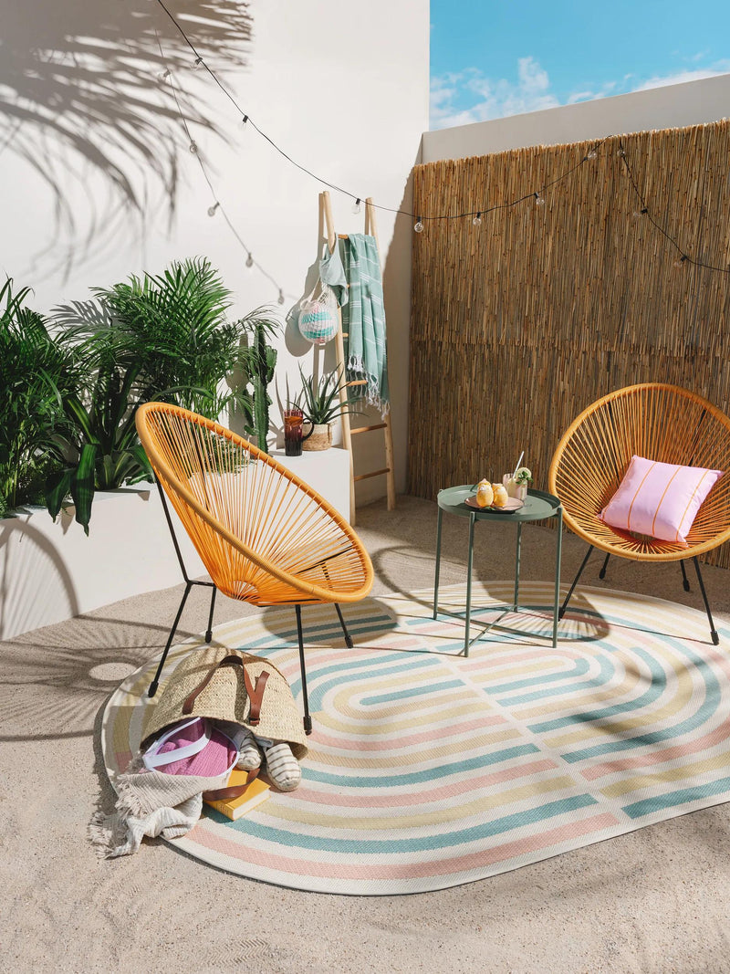 Alfombra para interior y exterior Candy multicolor