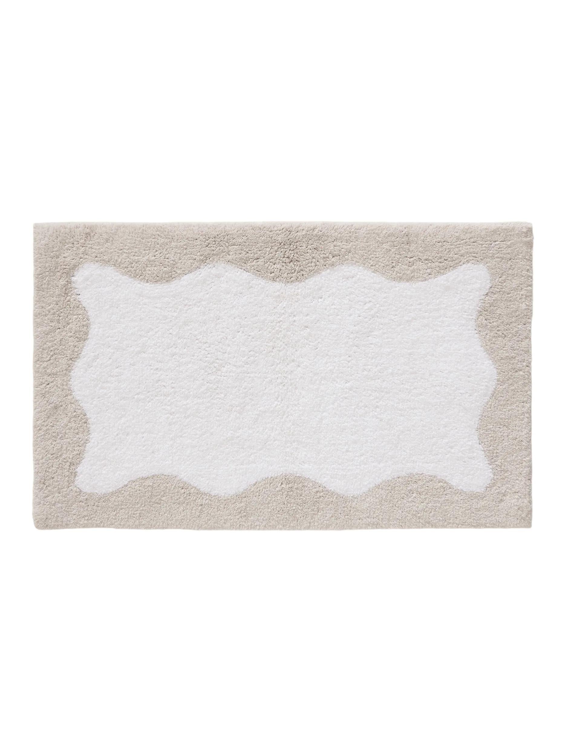 Tapis de bain Cara Gris/Blanc