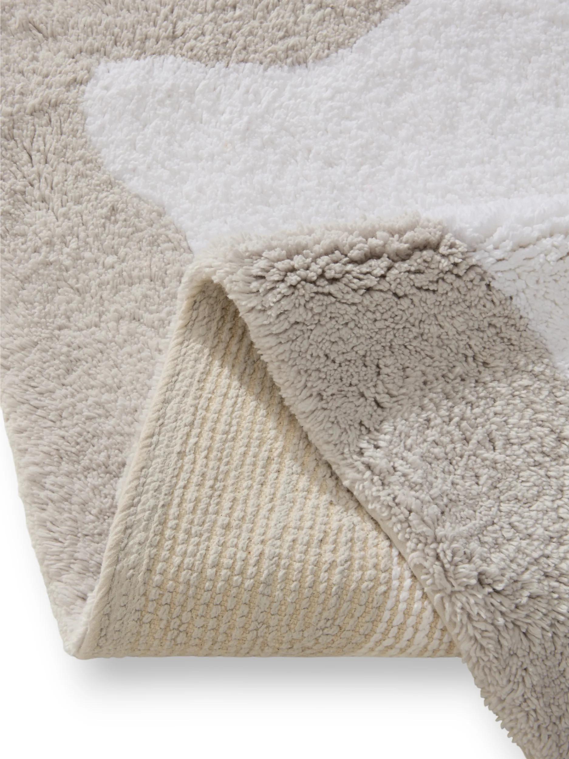 Tapis de bain Cara Gris/Blanc