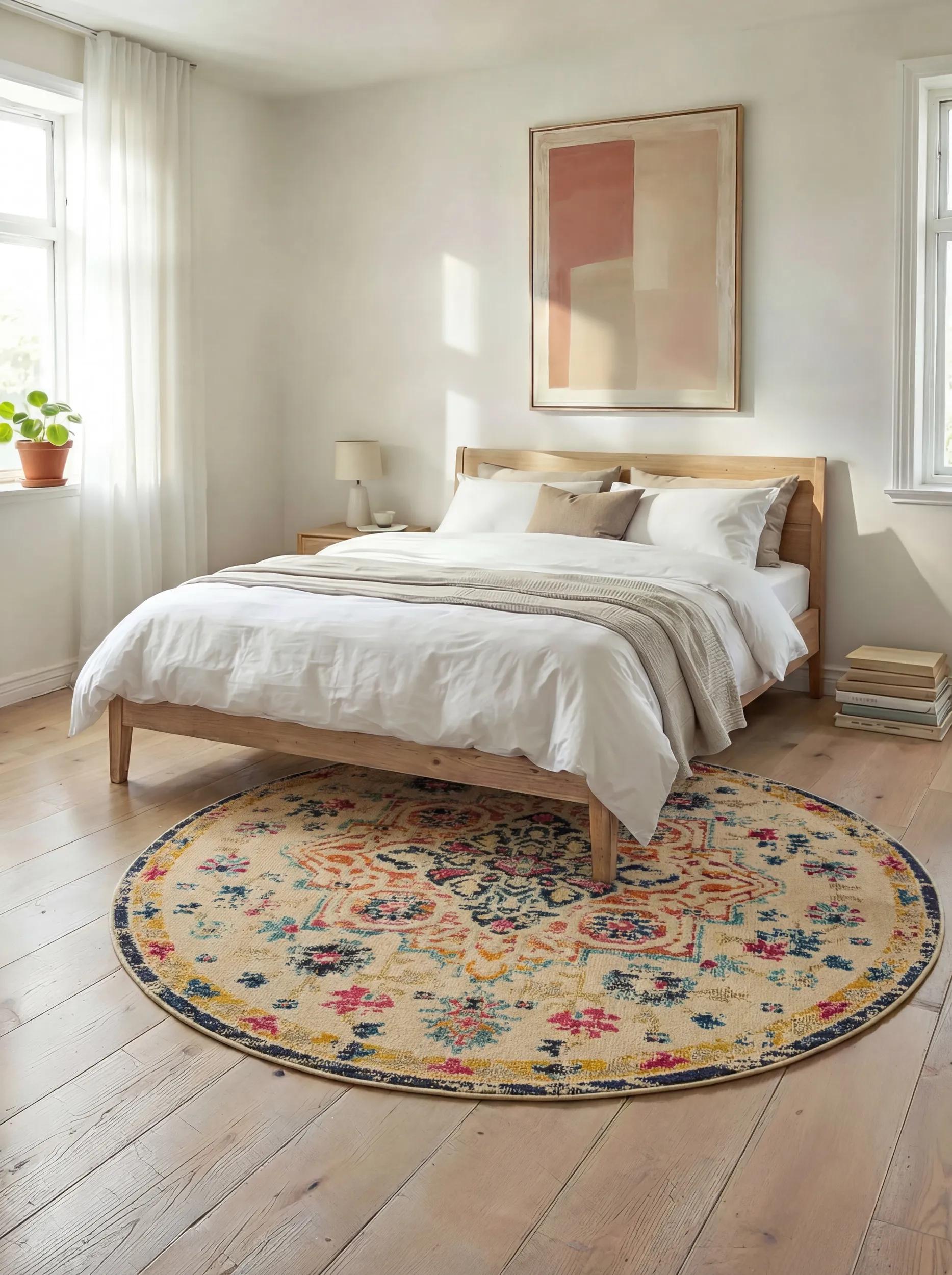 Round Rug Casa Multicolour