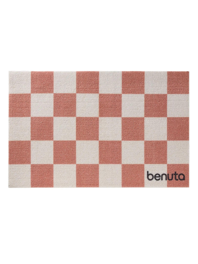 Door mat Checker Terracotta