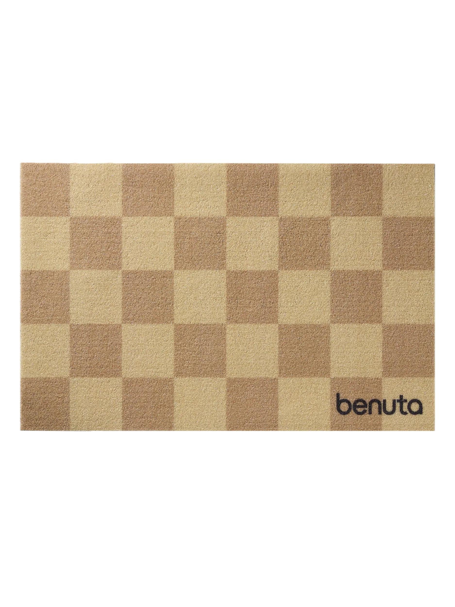 Door mat Checker Yellow