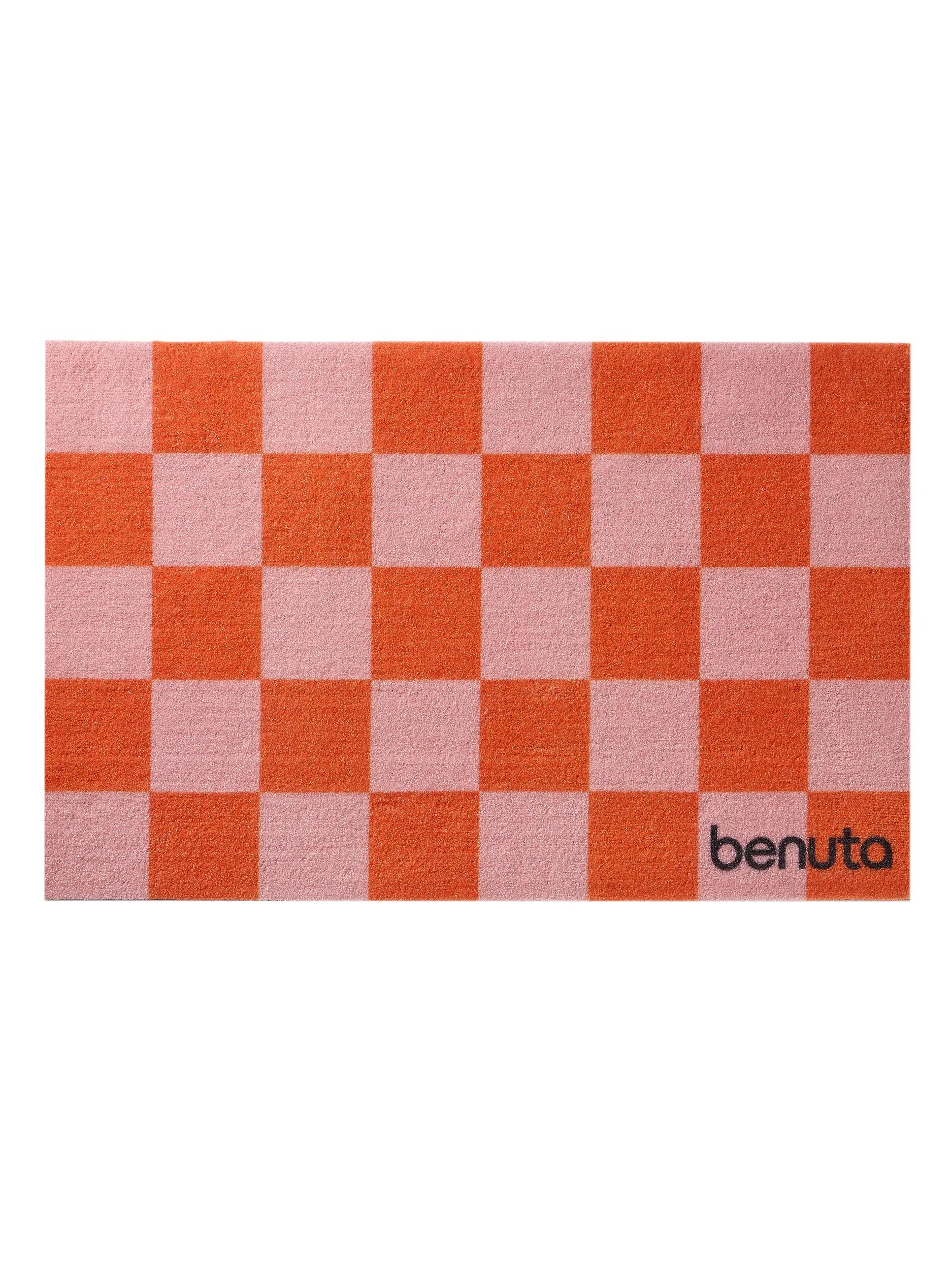 Door mat Checker Pink