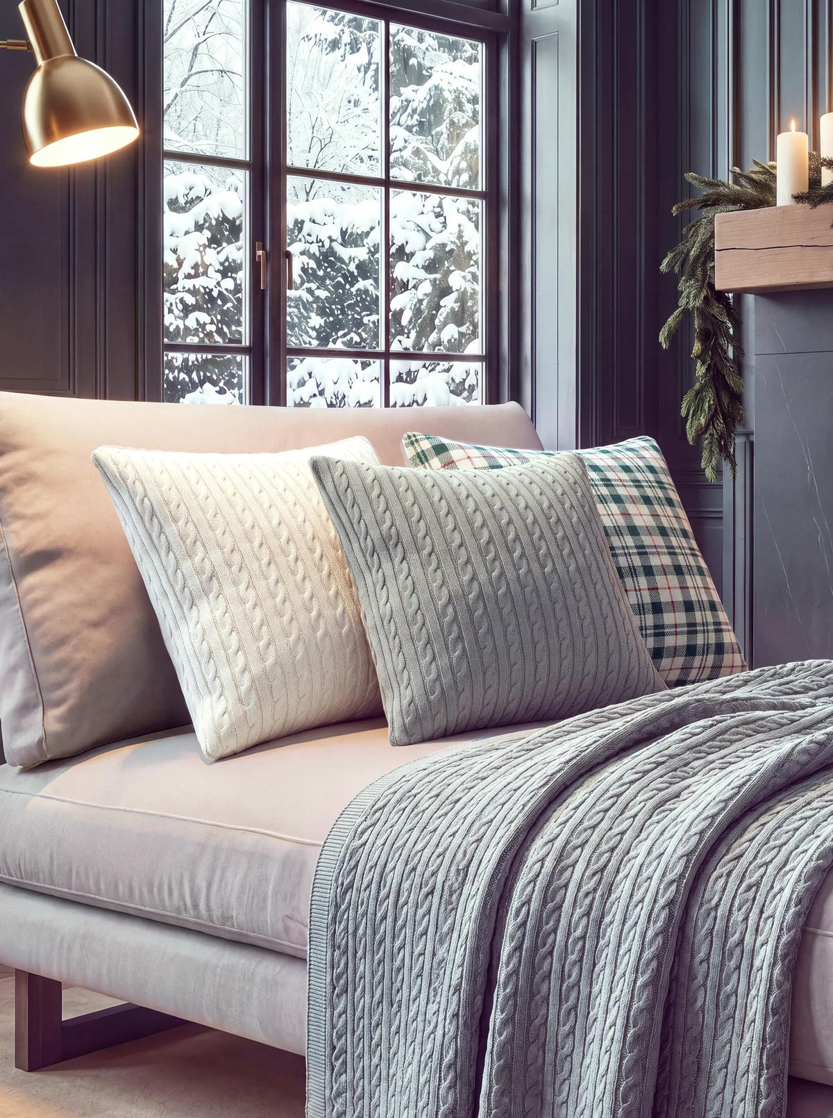 Christmas Cushion Classic Grey