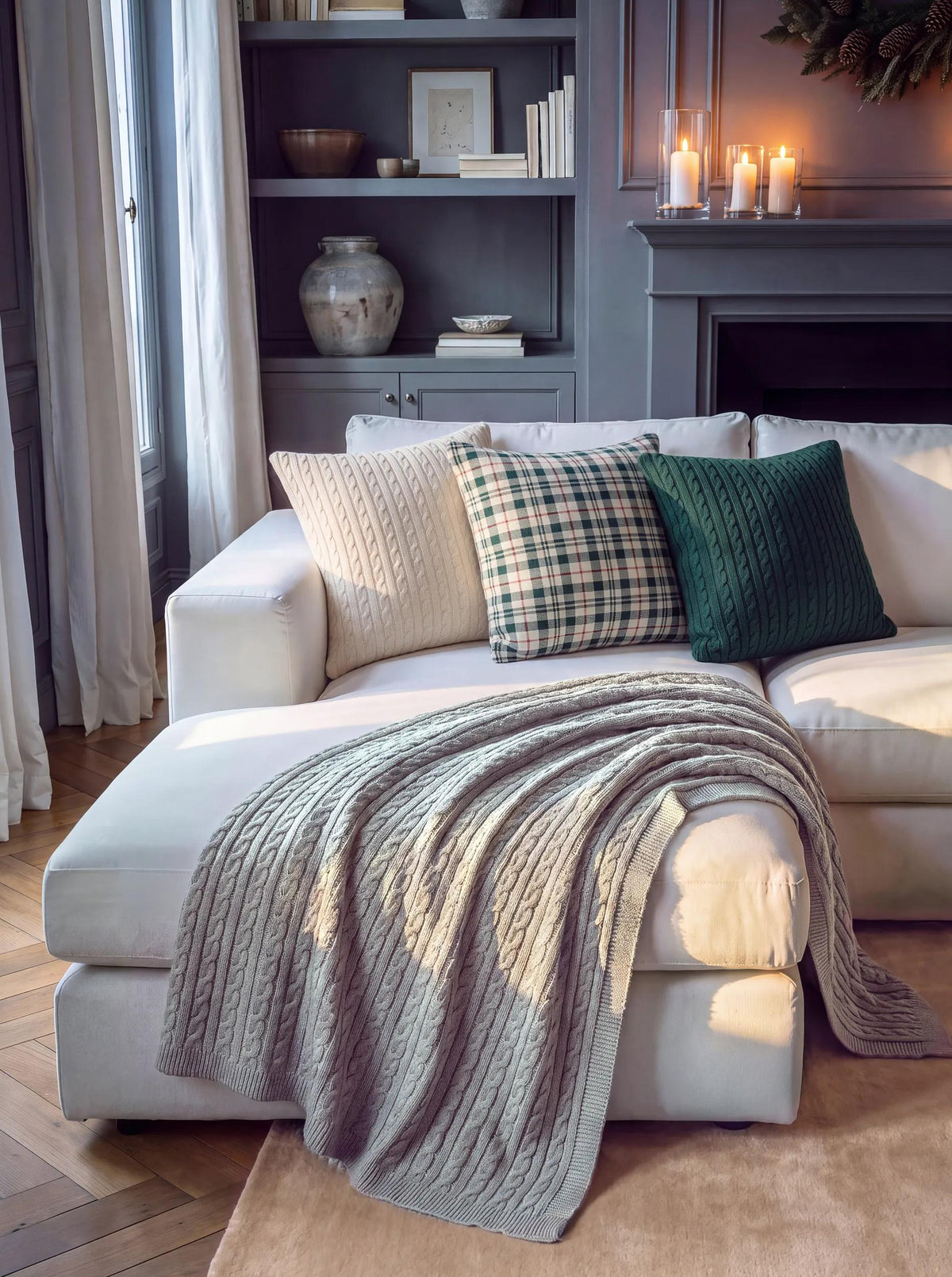 Christmas Blanket Classic Grey