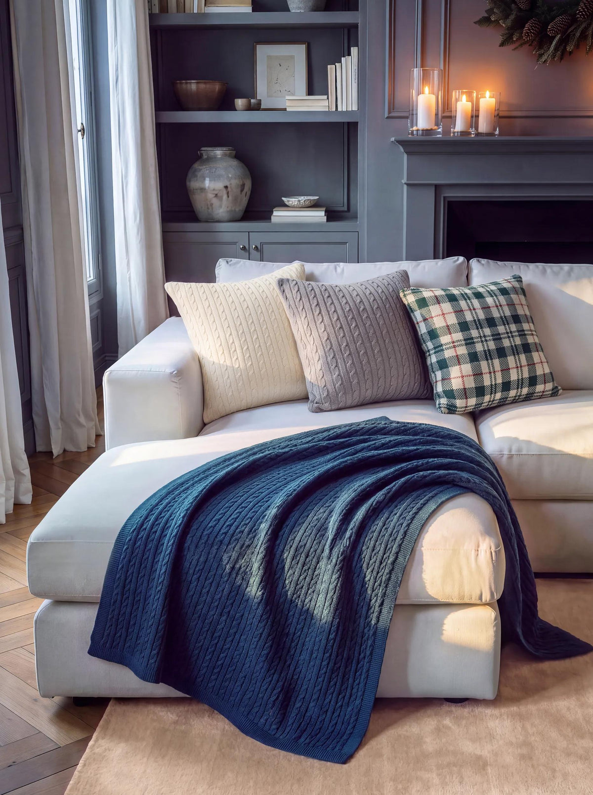 Christmas Blanket Classic Blue