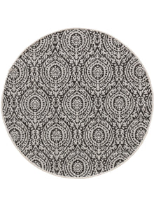 In- & Outdoor Round Rug Cleo White/Black