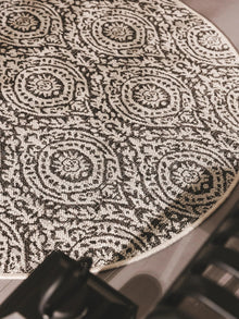 In- & Outdoor Round Rug Cleo White/Black