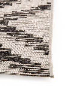 Tapis intérieur et extérieur Cleo blanc/noir