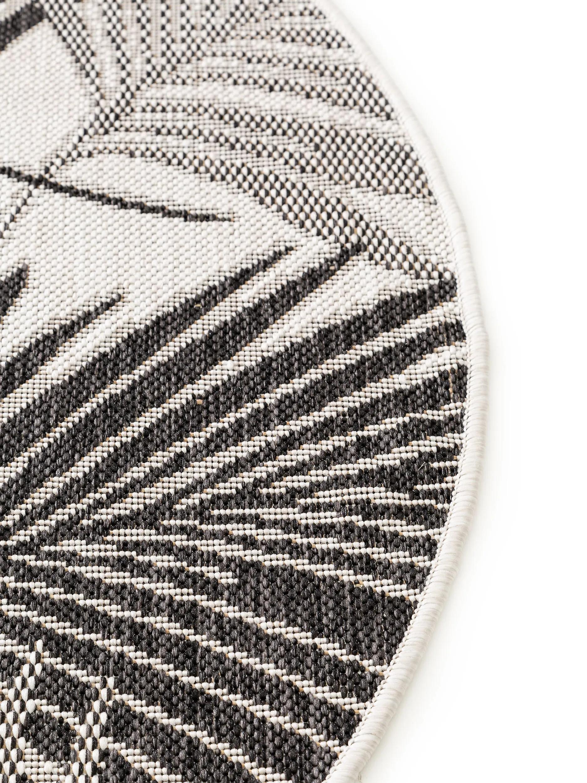 In- & Outdoor Round Rug Cleo Black