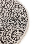 In- & Outdoor Round Rug Cleo White/Black