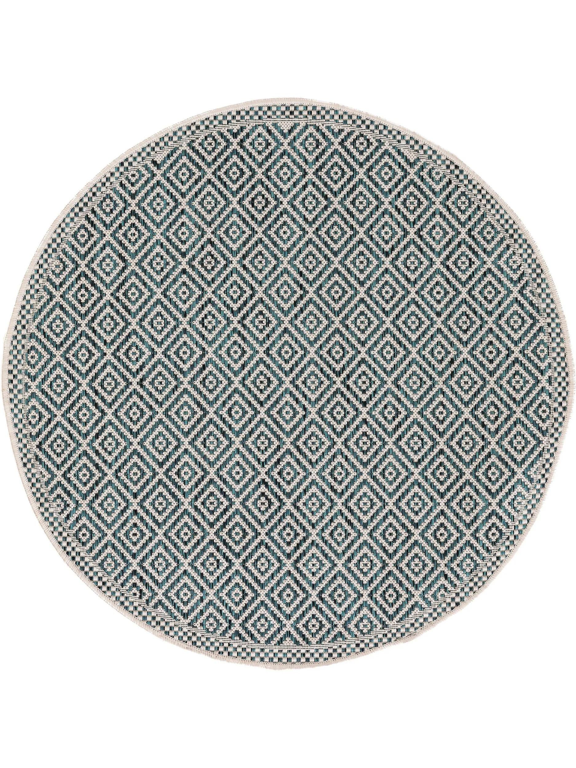 In- & Outdoor Round Rug Cleo Blue