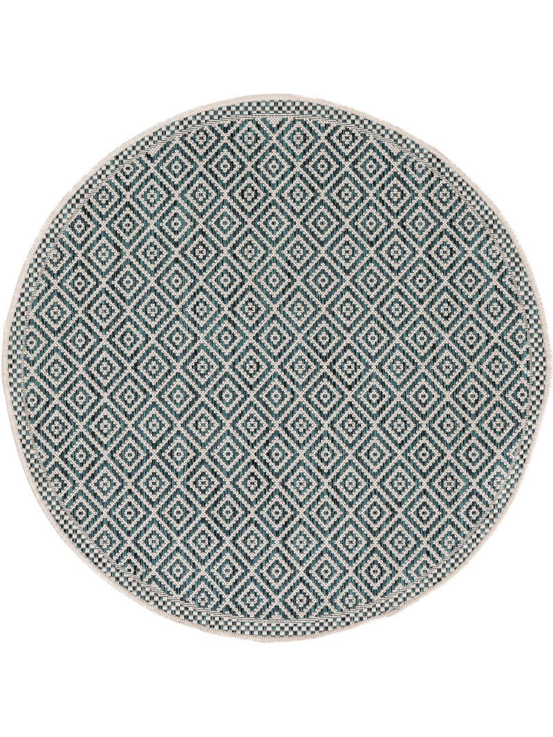In- & Outdoor Round Rug Cleo Blue