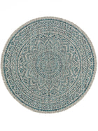 In- & Outdoor Round Rug Cleo Beige/Blue