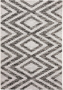 Tapis intérieur et extérieur Cleo blanc/noir