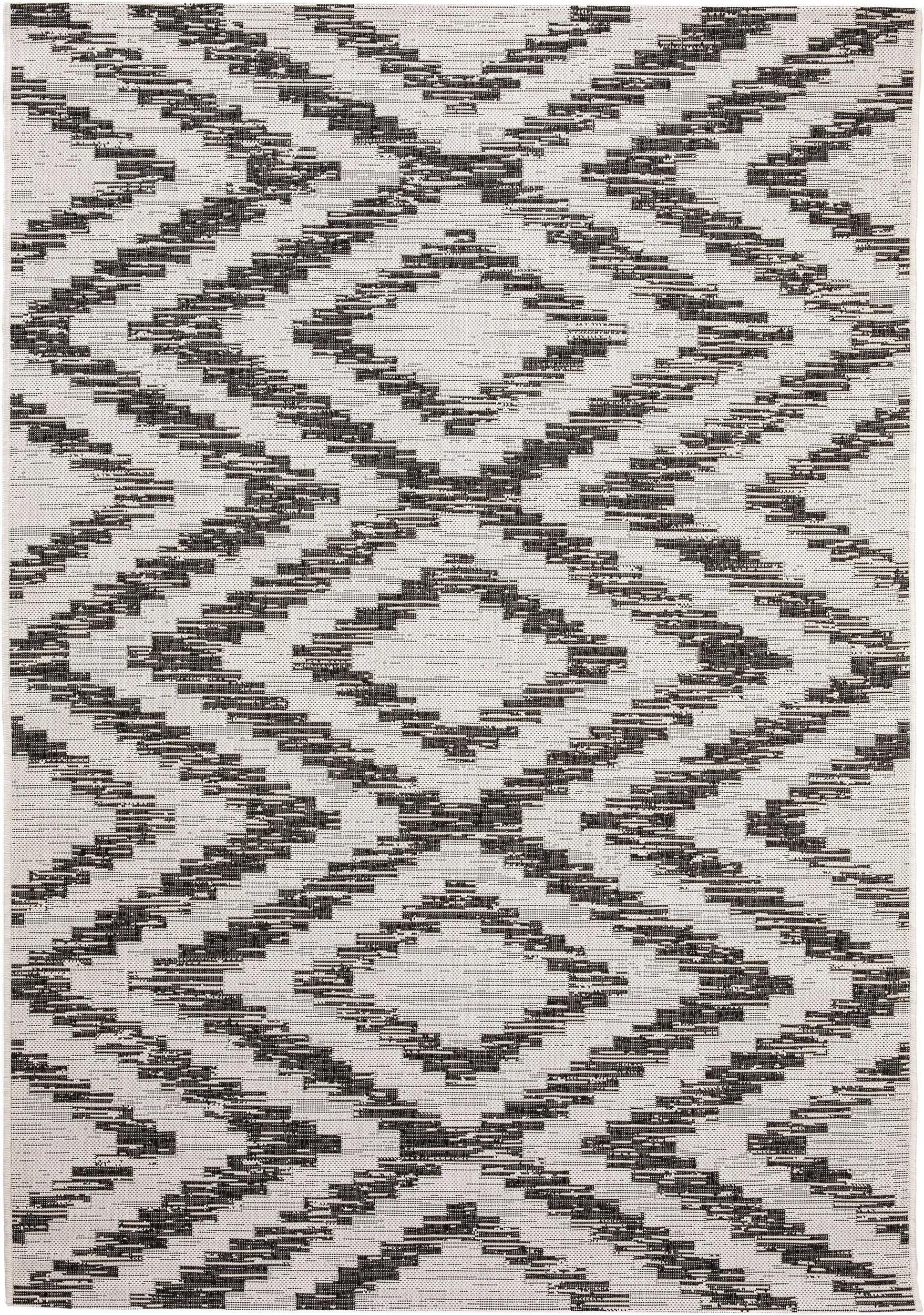 Tapis intérieur et extérieur Cleo blanc/noir