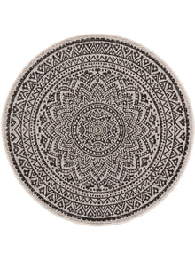 In- & Outdoor Round Rug Cleo White/Black