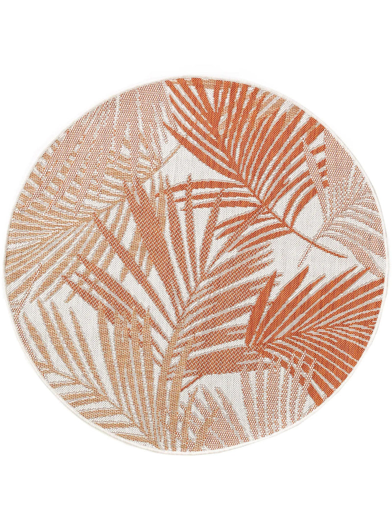 In- & Outdoor Round Rug Cleo Orange
