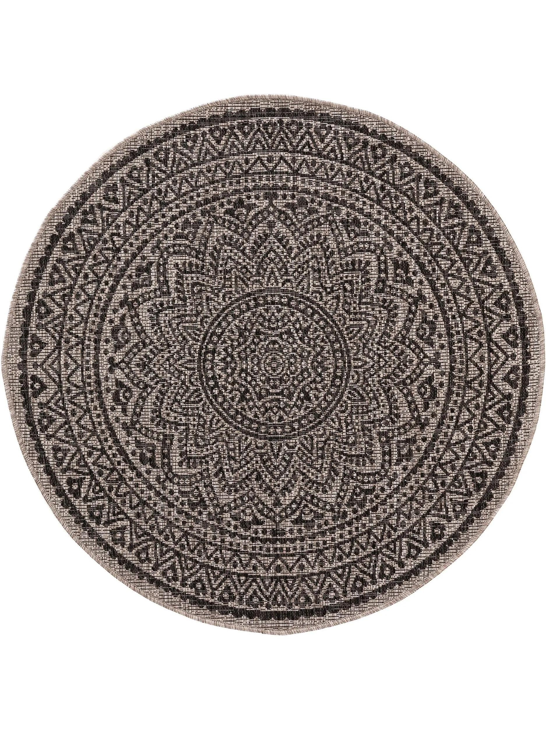 In- & Outdoor Round Rug Cleo Beige/Brown