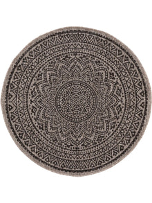 In- & Outdoor Round Rug Cleo Beige/Brown