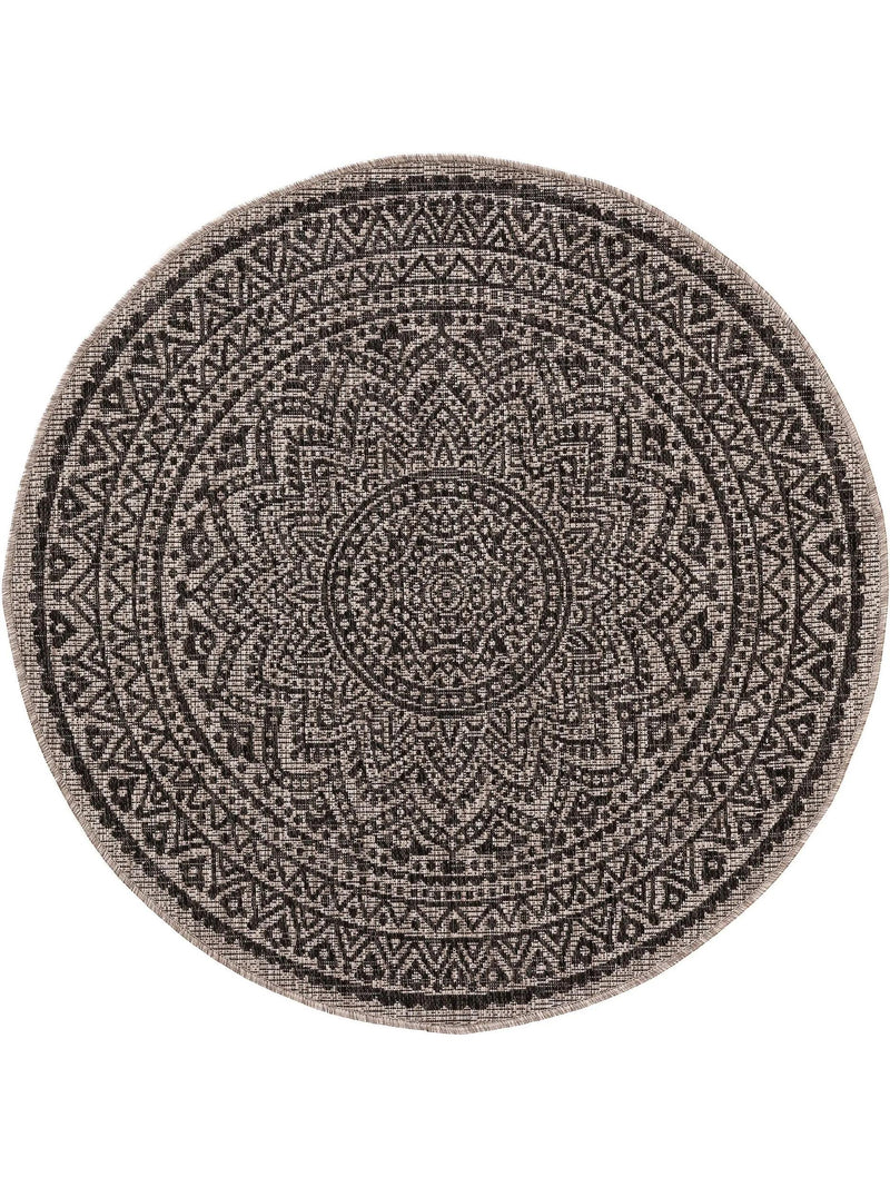 In- & Outdoor Round Rug Cleo Beige/Brown