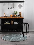 In- & Outdoor Round Rug Cleo Beige/Blue