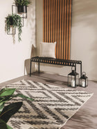 Tapis intérieur et extérieur Cleo blanc/noir