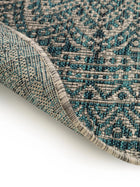 In- & Outdoor Round Rug Cleo Beige/Blue