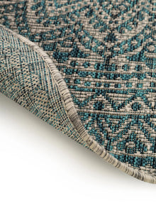 In- & Outdoor Round Rug Cleo Beige/Blue