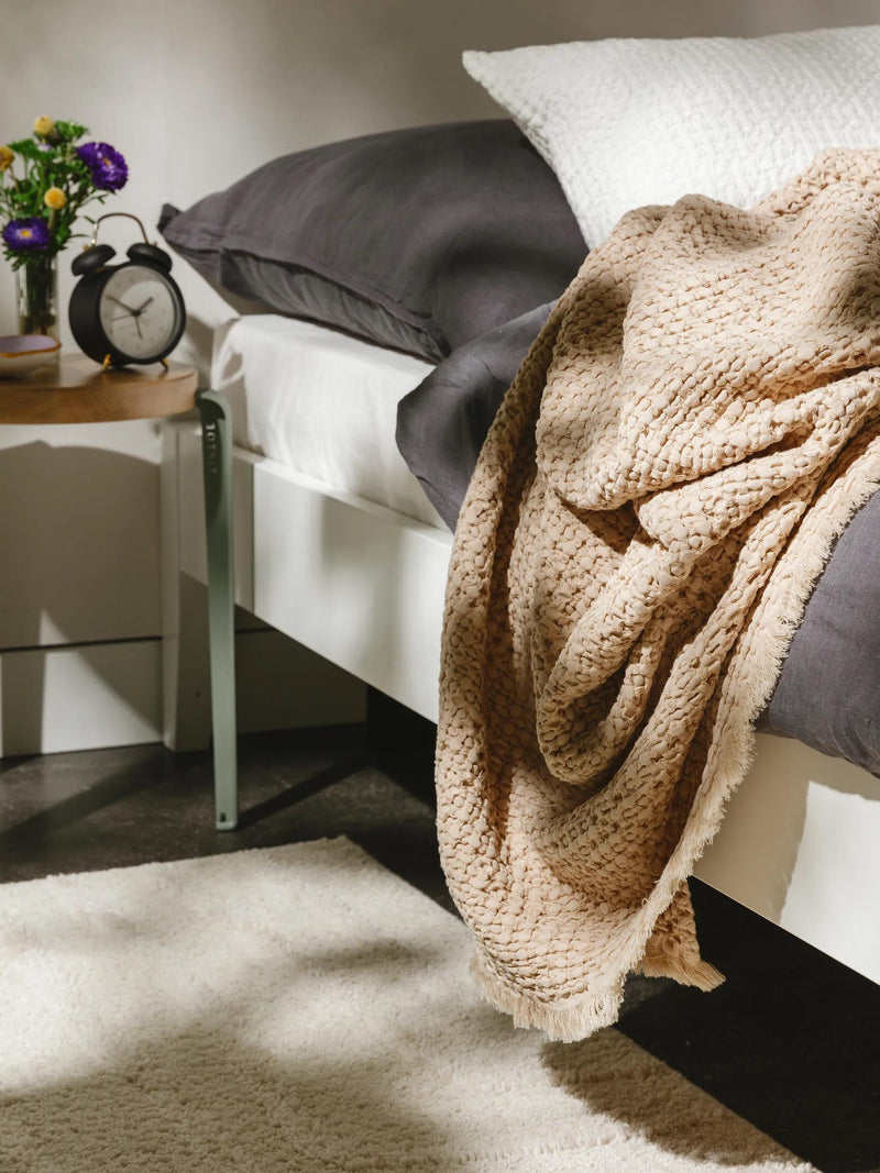 Cotton blanket Cloe Beige