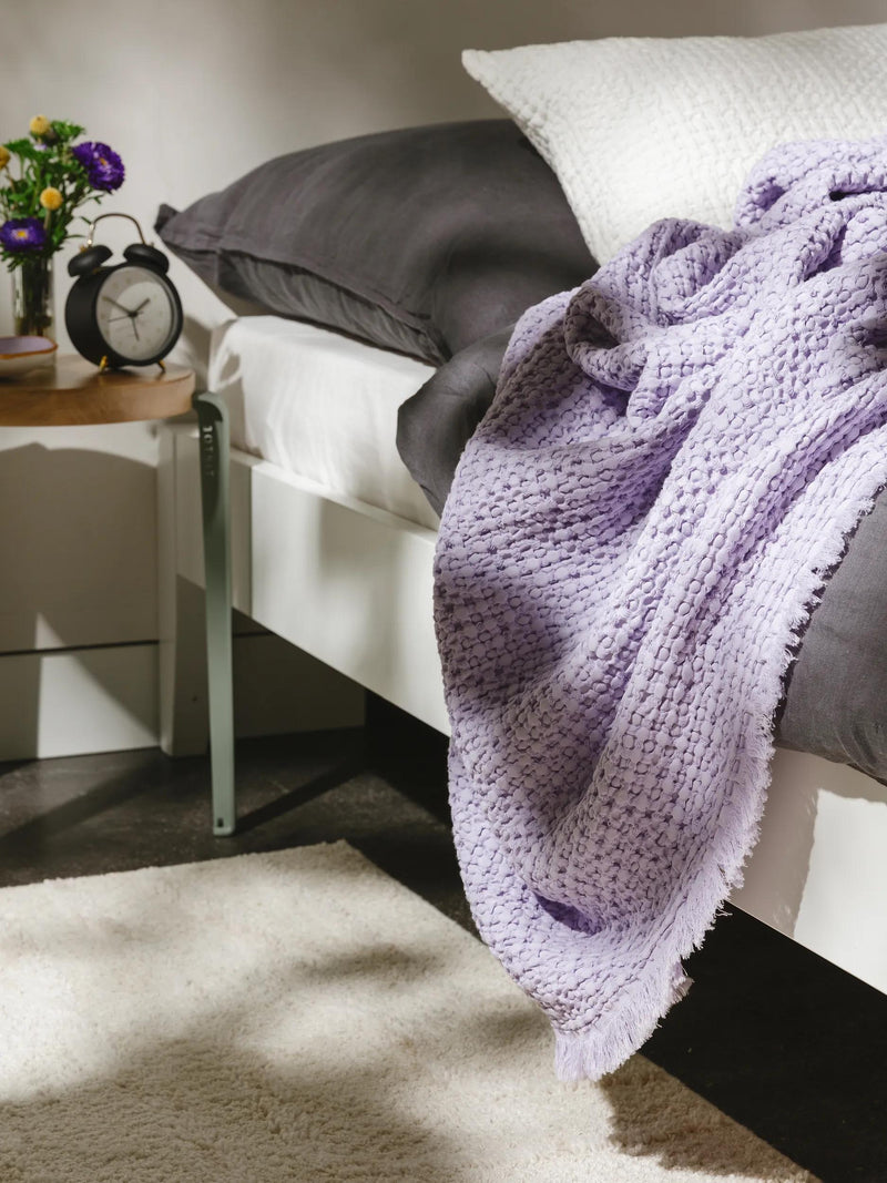 Cotton blanket Cloe Purple