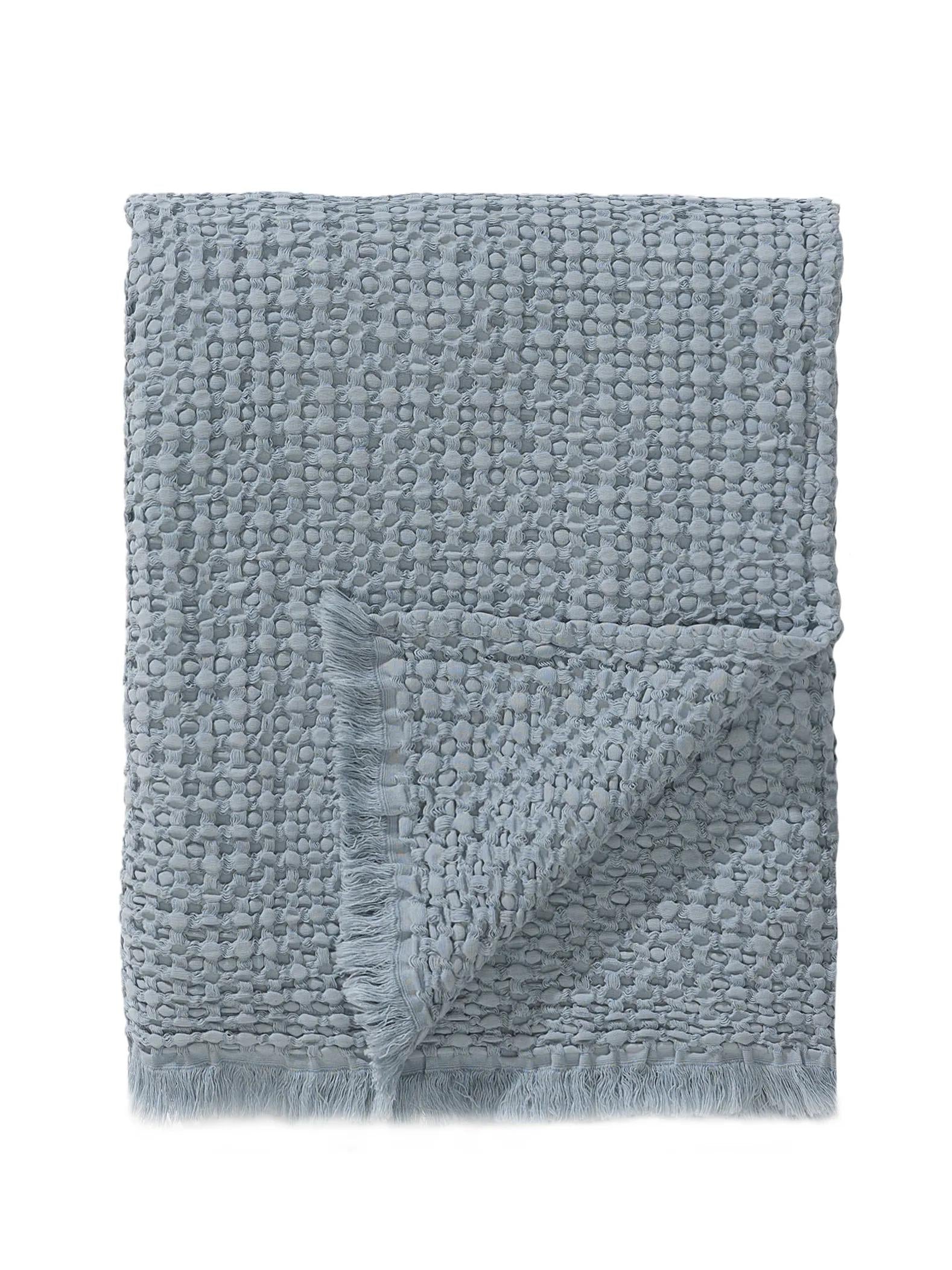 Cotton blanket Cloe Blue/Grey