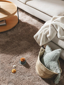 Tapis shaggy Taupe Nuageux