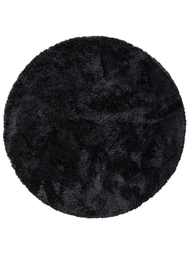 Shaggy Round Rug Cloudy Charcoal