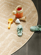 In- & Outdoor Rundteppich Como Hellbraun