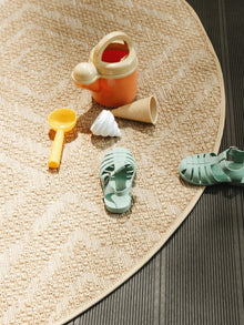 In- & Outdoor Rundteppich Como Hellbraun