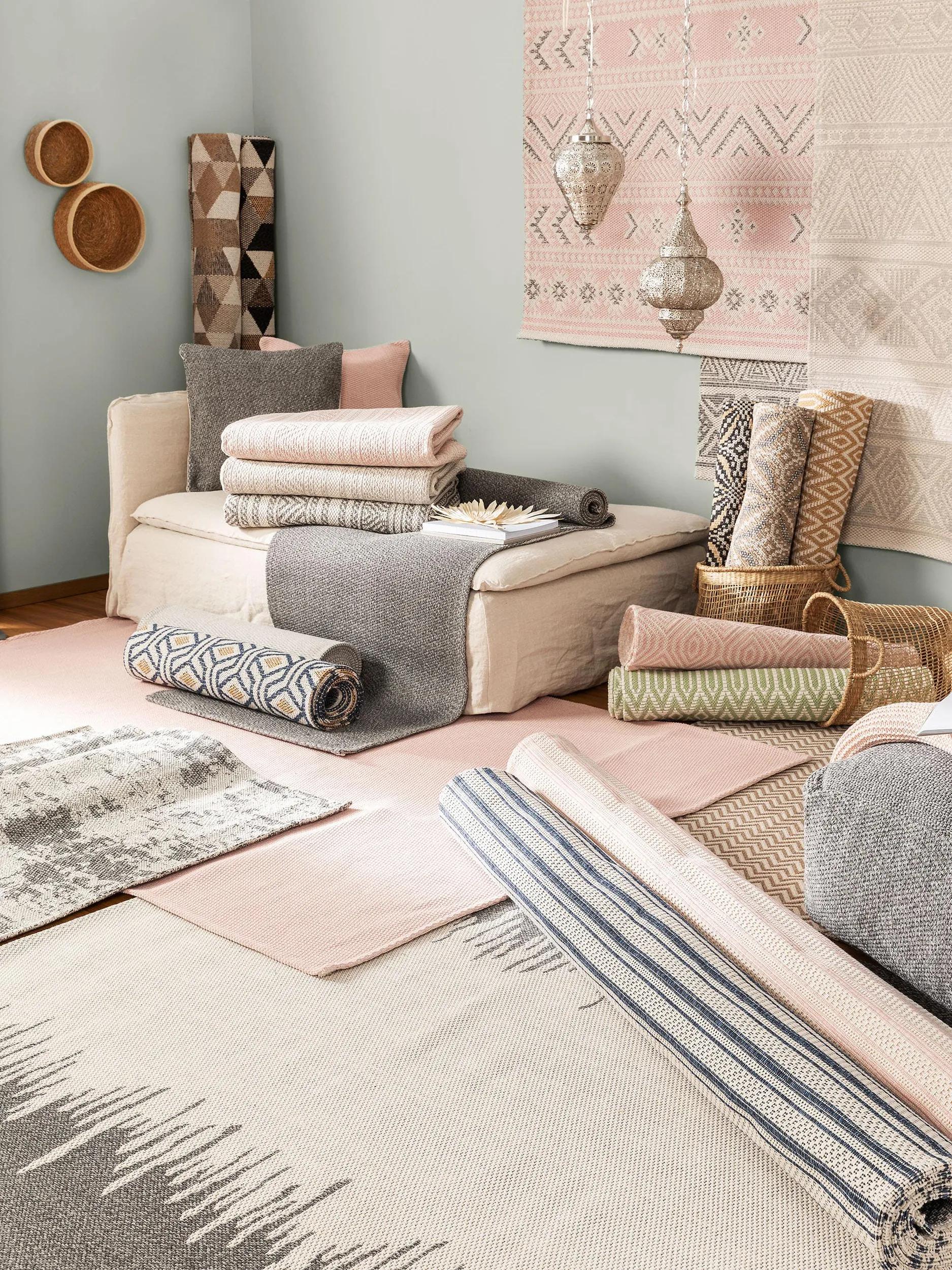 Cotton Rug Cooper Rose