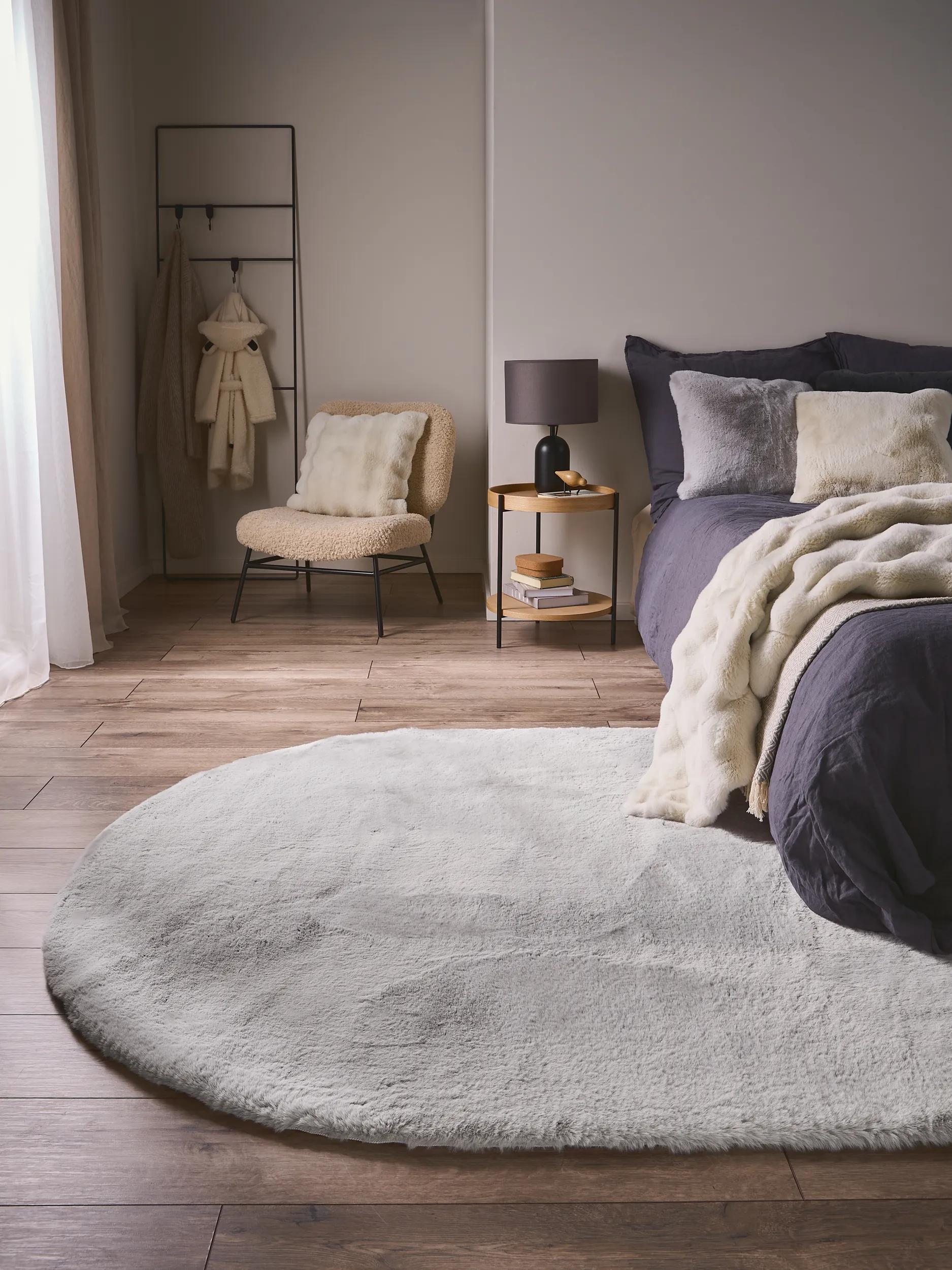 Faux Fur Rug Dave Grey