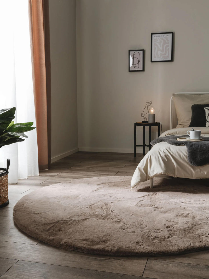 Fur Rug Dave Taupe