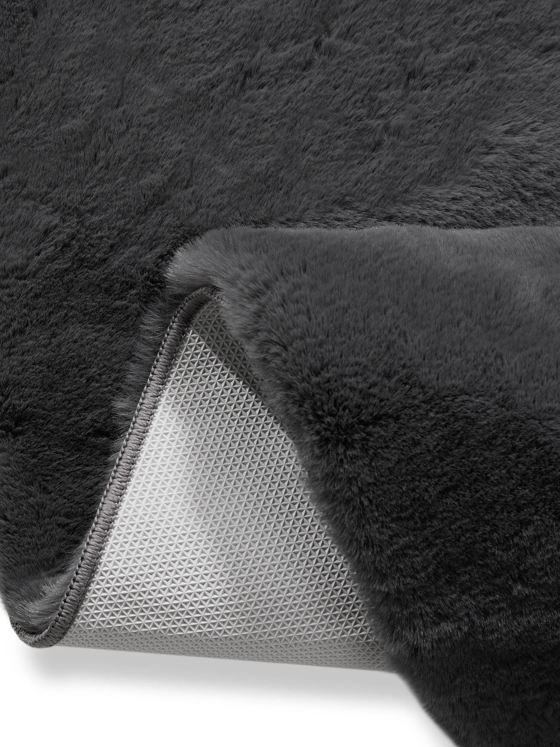 Faux Fur Rug Dave Charcoal
