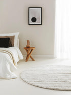 Round Wool Rug Dina Cream