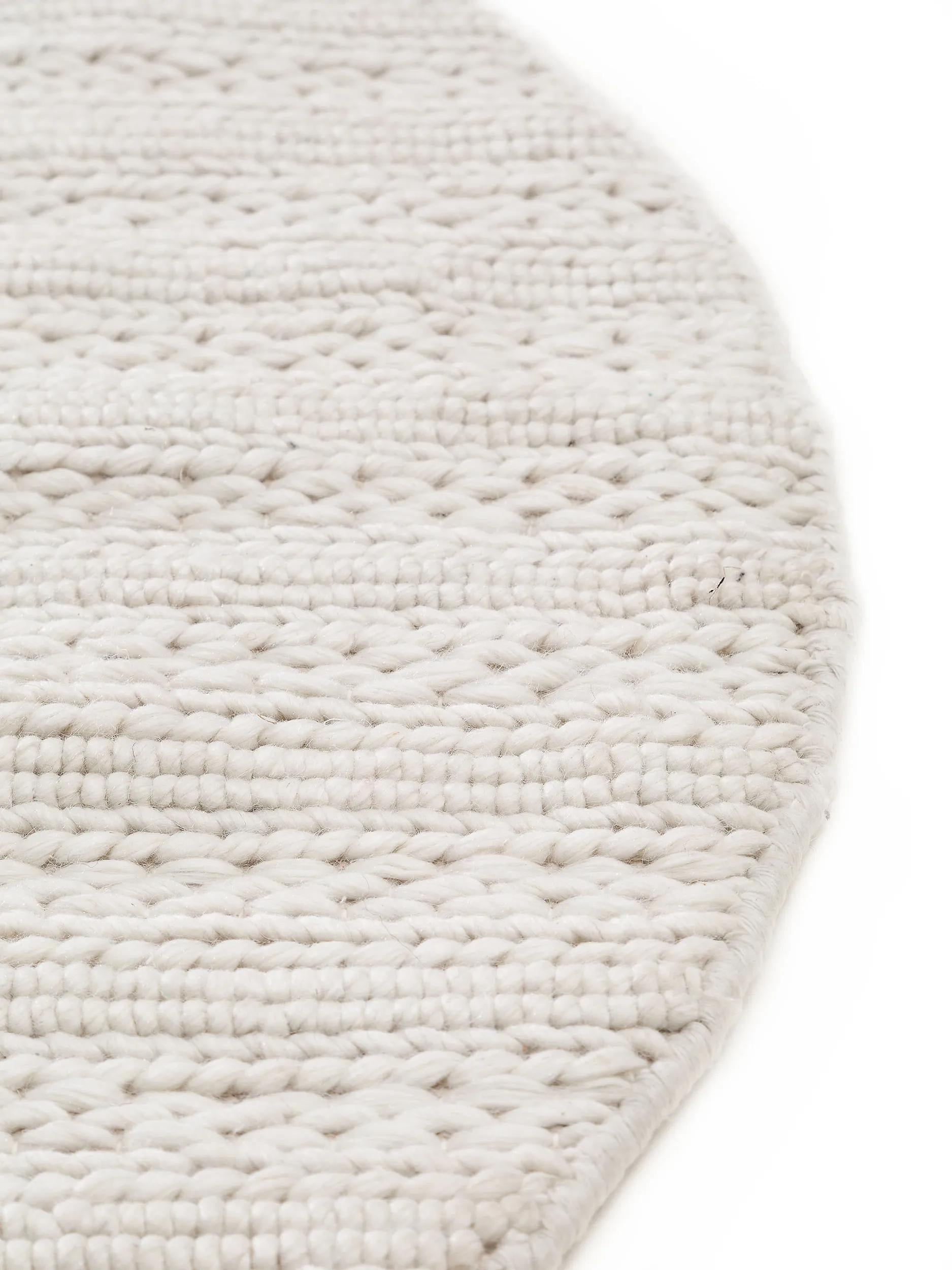 Round Wool Rug Dina Cream