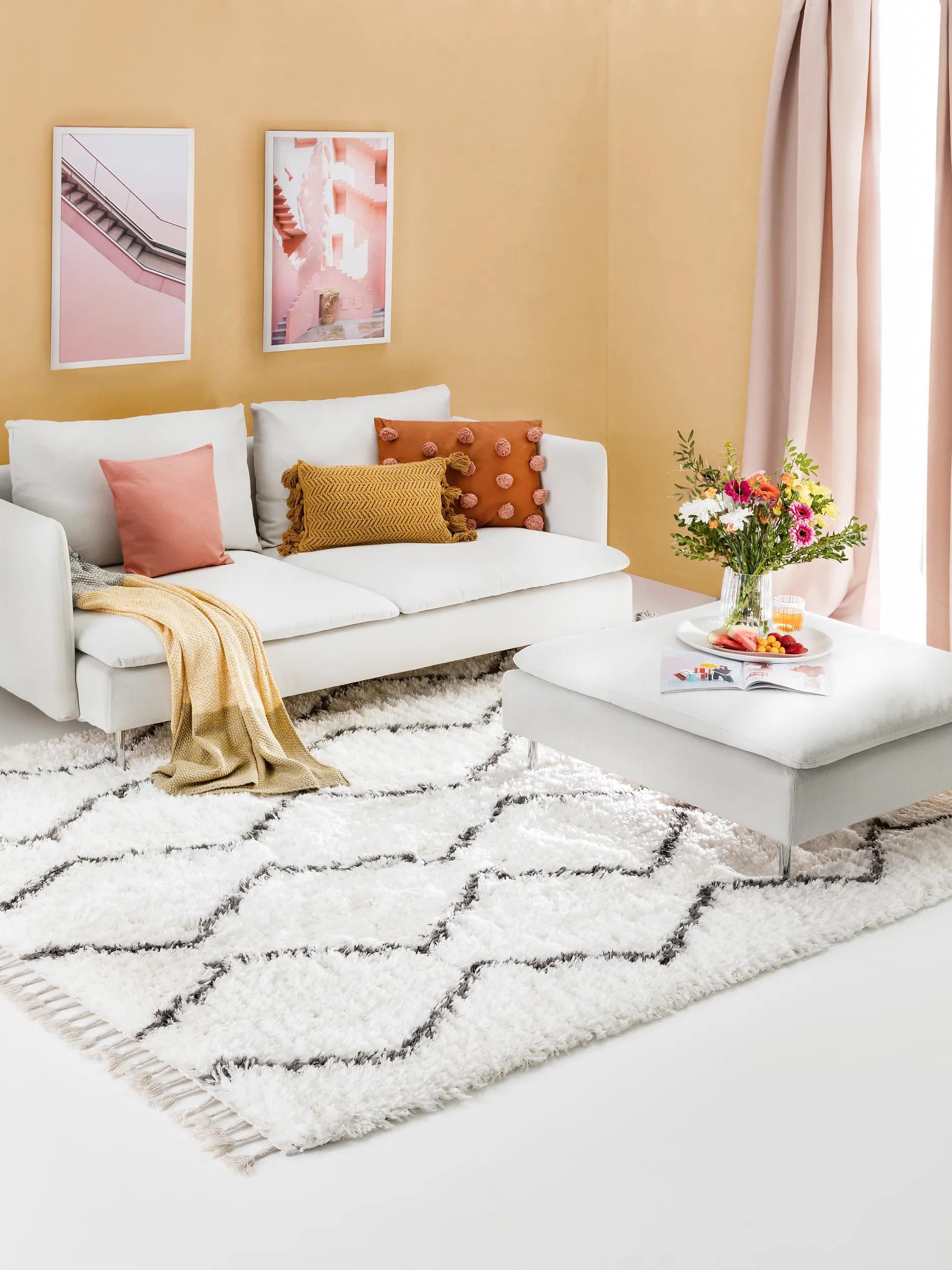 Shaggy rug Ebba Beige