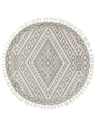 Round Rug Elias Grey
