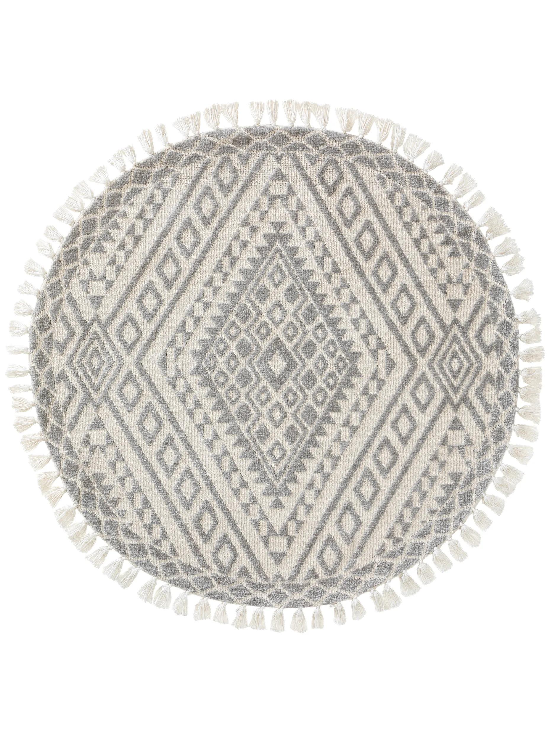 Round Rug Elias Grey