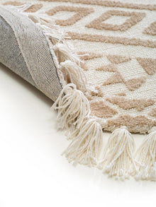 Round Rug Elias Beige