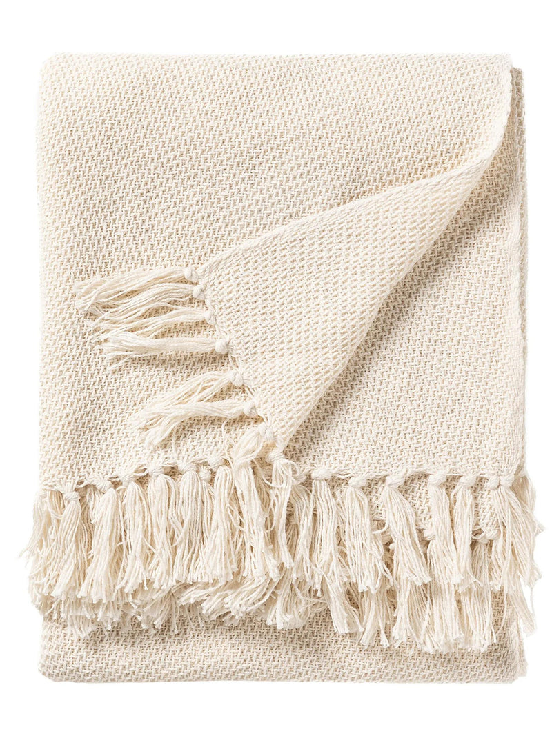 Cotton blanket Ezra Ivory