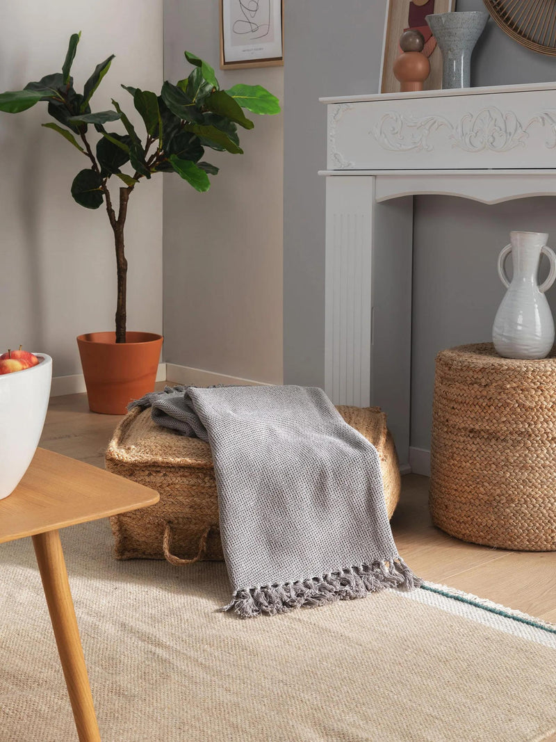 Cotton blanket Ezra Grey