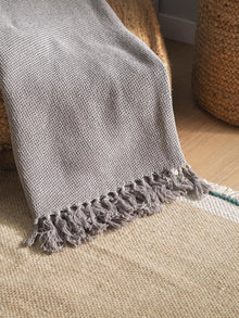 Cotton blanket Ezra Grey