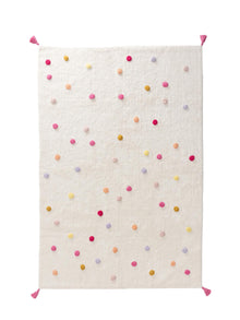 Alfombra lavable para niños Fiete multicolor/rosa